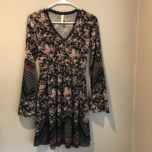 Floral Bell Sleeve Dress